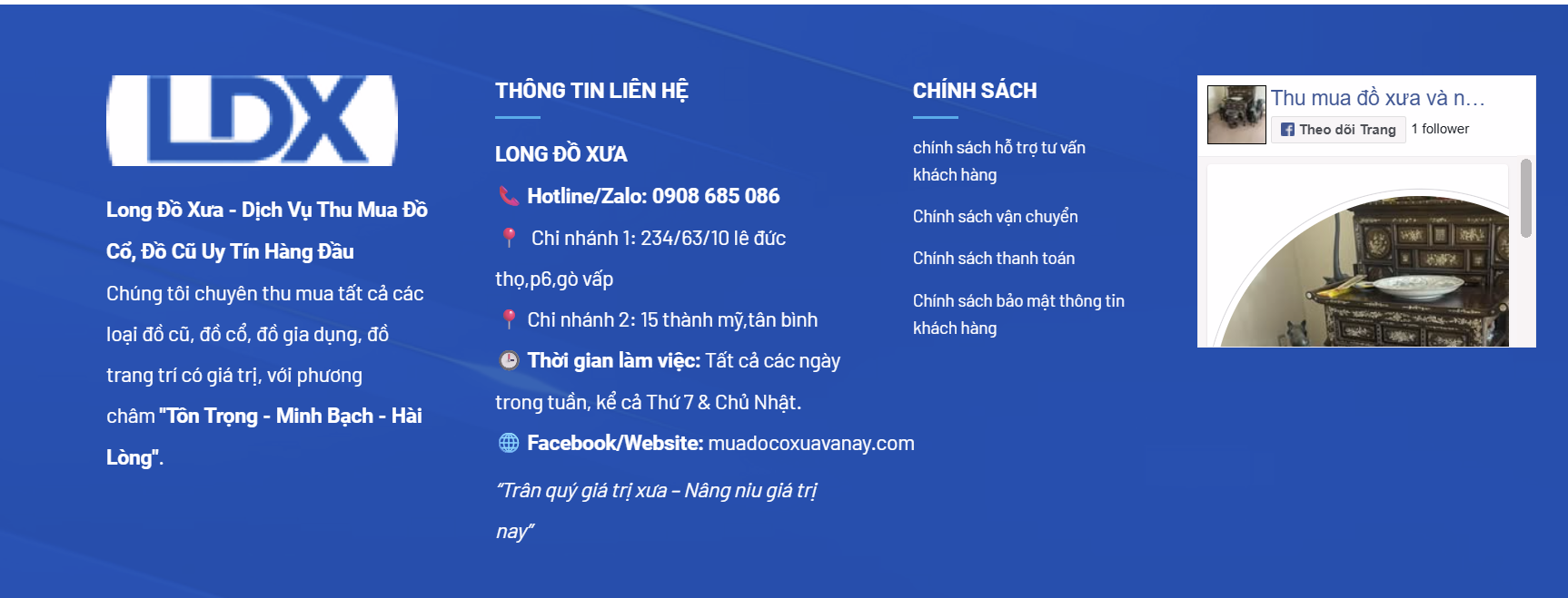 Địa chỉ cửa hàng và Hệ thống chi nhánh rõ ràng